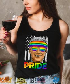 Funny Biden Pride LGBT Vintage US Flag Awareness Month LGBT T Shirt