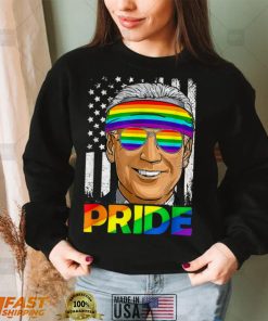 Funny Biden Pride LGBT Vintage US Flag Awareness Month LGBT T Shirt