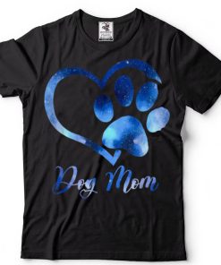 Galaxy Dog Mom Dog Lovers Mothers Day Heart Paw Print T Shirt tee