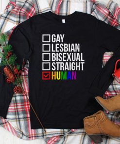 Gay Lesbian Bisexual Straight Human LGBT Pride Transgender T Shirt tee