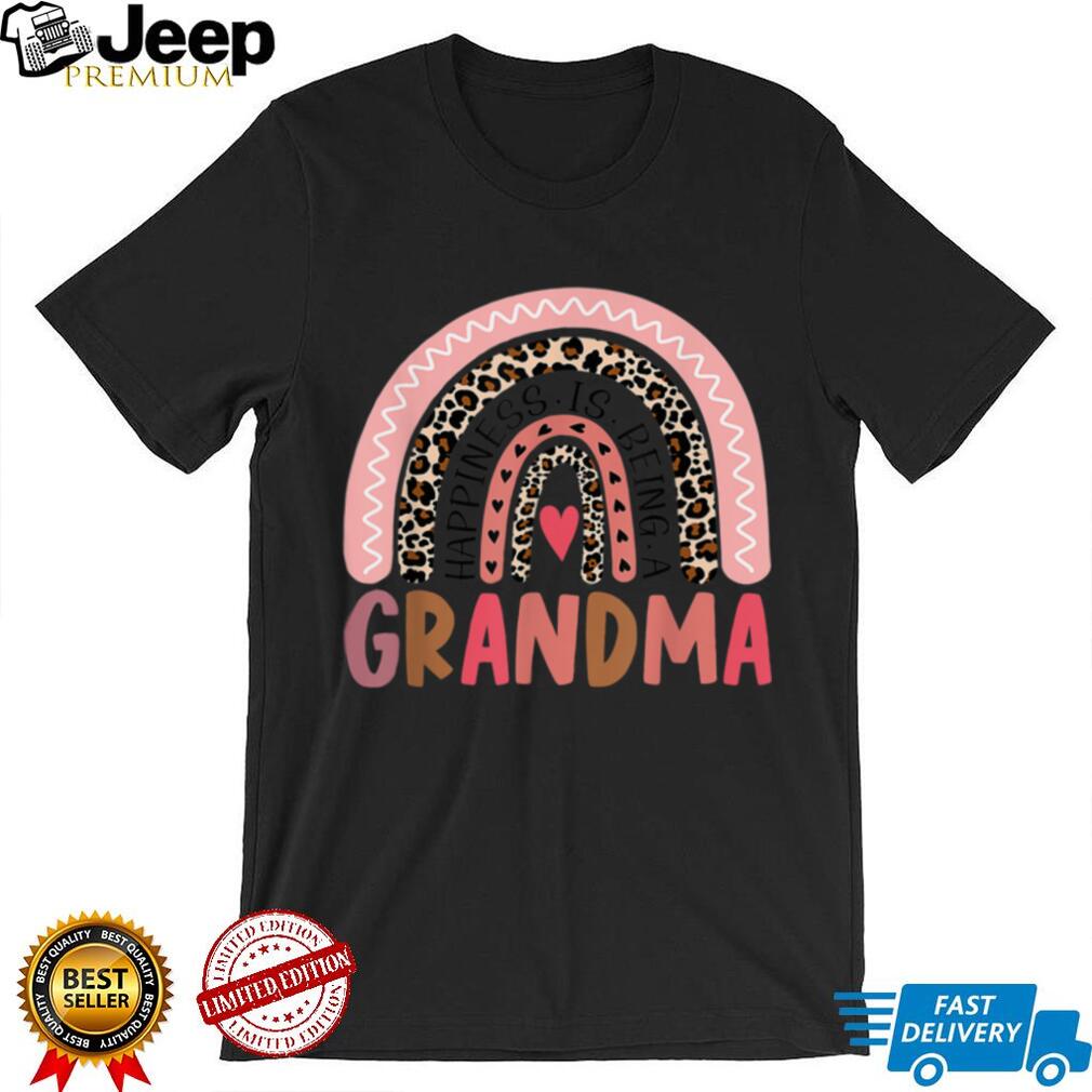 Happiness Is Being A Grandma Women Rainbow Decor Grandma T Shirt tee