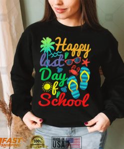 Happy Last Day Of School Hello Summer Colorful Boy Girl Kid T Shirt