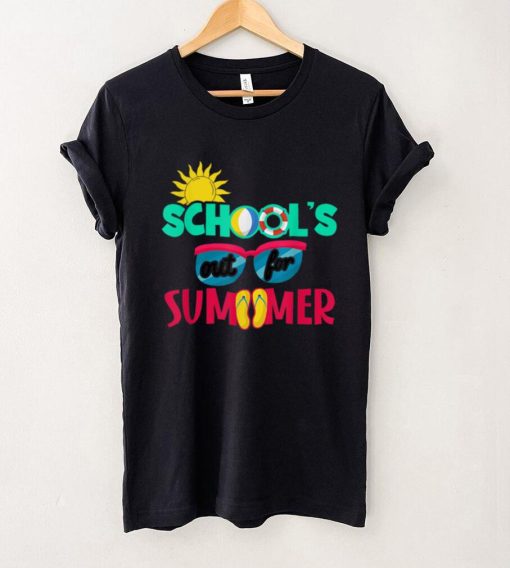 Happy Last Day Of School Out for Summer Funny Beach Vacation T Shirt tee