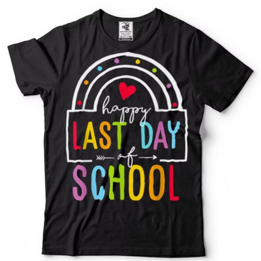 Happy Last Day Of School Teacher Student Graduation Rainbow T Shirt (1)