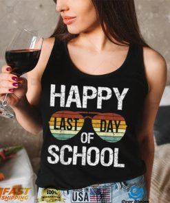 Happy Last Day Of School Teacher Student Graduation Vintage T Shirt