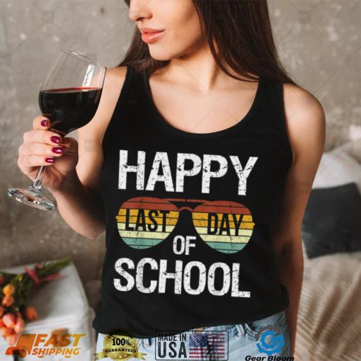 Happy Last Day Of School Teacher Student Graduation Vintage T Shirt