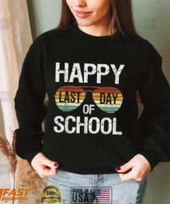 Happy Last Day Of School Teacher Student Graduation Vintage T Shirt