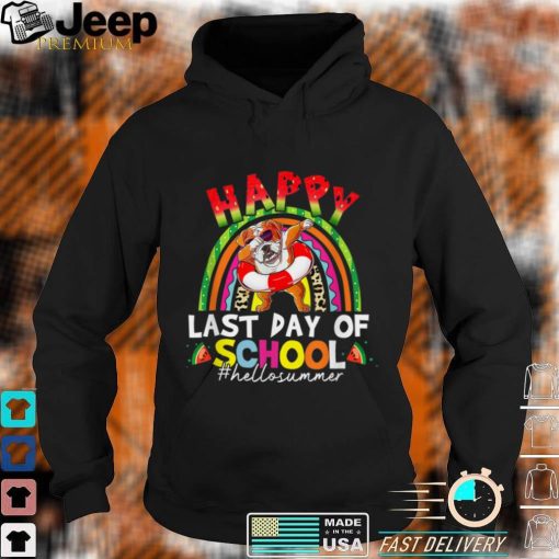 Happy Last Day of School Bulldog Dabbing Summer Graduation T Shirt, sweater