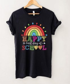 Happy Last Day of School Teacher Student Graduation Rainbow Shirt tee