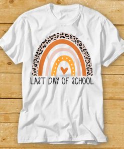 Happy Last Day of School Teacher Student Graduation Rainbow  Shirts tee