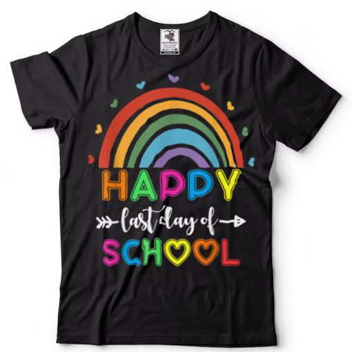 Happy Last Day of School Teacher Student Graduation Rainbow T Shirt (3)