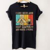 I Like Beer And My Camping And Maybe 3 People Drink Vintage T Shirt tee