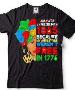 July 4th Juneteenth 1865 Girls Cute Celebrate freedom Month T Shirt tee