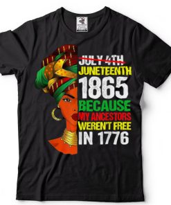 July 4th Juneteenth 1865 Women African American Freedom T Shirt tee