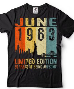 June 1963 59th Birthday 59 Year Old 1963 Birthday Vintage T Shirt sweater shirt