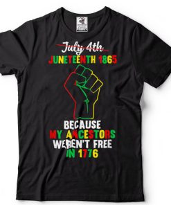 Juneteenth 1865 Fist African American Black History Freedom T Shirt tee