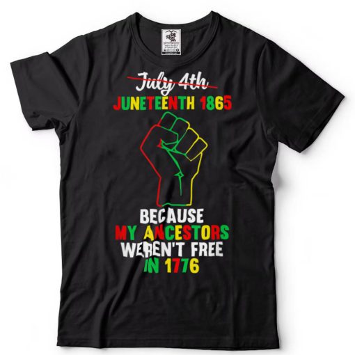 Juneteenth 1865 Fist African American Black History Freedom T Shirt tee