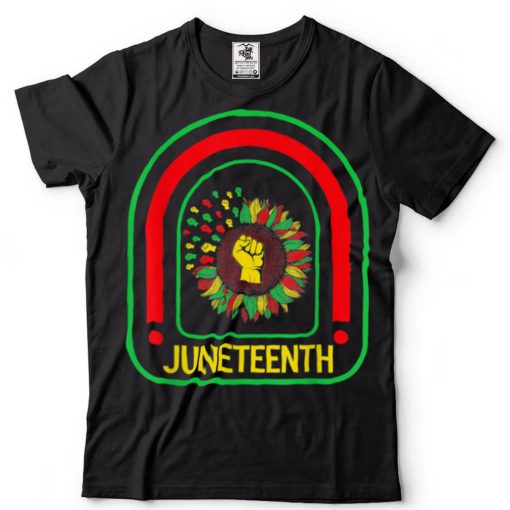 Juneteenth 1865 Sunflower Fist Freedom Day Black History T Shirt tee