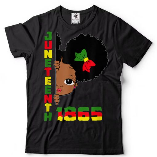 Juneteenth Celebrating 1865 Cute Black Girls Kids T Shirt tee