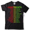 Juneteenth Day Ancestors Free 1776 July 4th Black African T Shirts tee