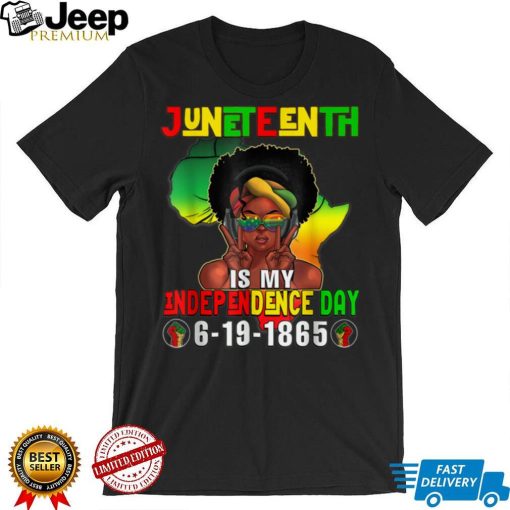 Juneteenth Independence Day Afro Melanin Natural Hair Womens T Shirt tee