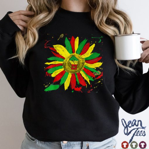 Juneteenth Sunflower African American Black Pride T Shirt tee