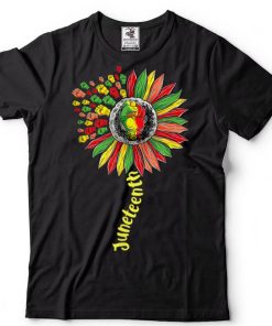 Juneteenth Sunflower Fist Black Pride African American T Shirt tee
