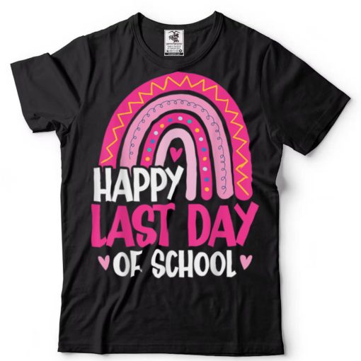 Last Day of School 2022 Rainbow Lunch Lady Teacher T Shirt tee