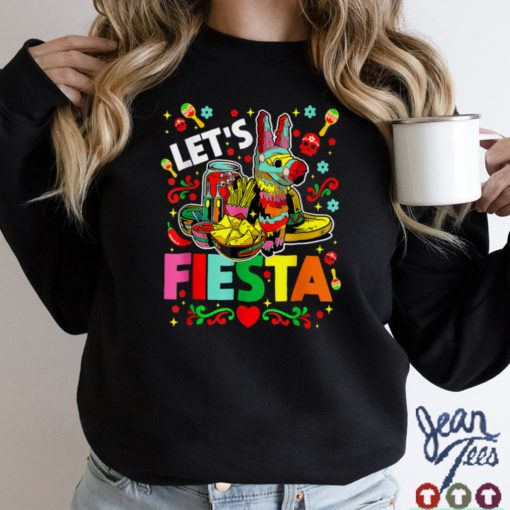 Let's Fiesta Cinco De Mayo Camisa Mexicana Hombre T Shirt tee