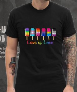 Love Is Love Ice Cream LGBT Rainbow Ice Cream Pride LGBT T Shirt tee