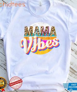 Mama Vibes Leopard Distressed Retro Sunset Summer Vibes T Shirt, sweater