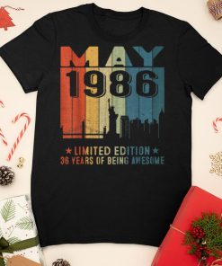 May 1986 36th Birthday 36 Year Old 1986 Birthday Vintage T Shirt sweater shirt