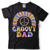 Mens Groovy Dad 70s Aesthetic Nostalgia 1970’s Retro Dad Hippie T Shirt tee
