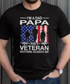 Mens I'm A Dad Papa And A Veteran For Dad Father's Day Grandpa T Shirt, sweater