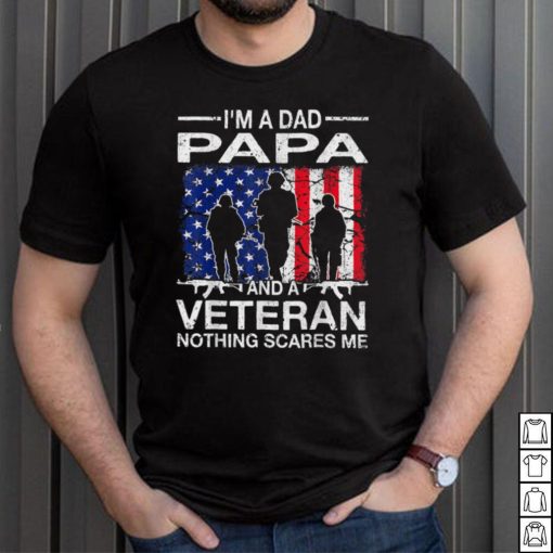 Mens I’m A Dad Papa And A Veteran For Dad Father’s Day Grandpa T Shirt, sweater