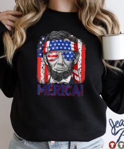 Merica Abe Lincoln 4th Of July Men American Flag Murica T Shirt sweater shirt