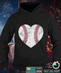 Mother’s Day Gift Distressed Heart Baseball Heart Mom Mama T Shirt tee