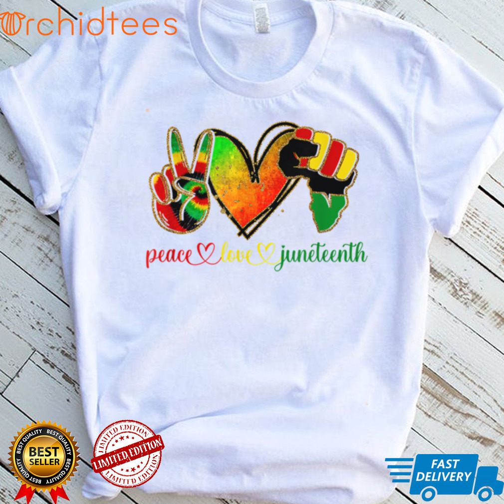 Peace Love Juneteenth Pride Black Girl Black Queen & King T Shirt, sweater