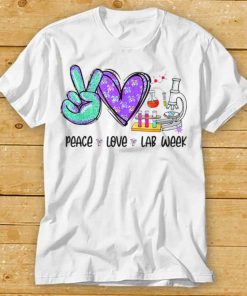 Peace Love Lab Week Symbol Funny Lab Week Technology T Shirt tee
