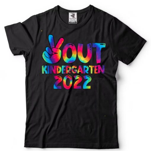 Peace Out Kindergarten Tie Dye Graduation Class Of 2022 T Shirt tee