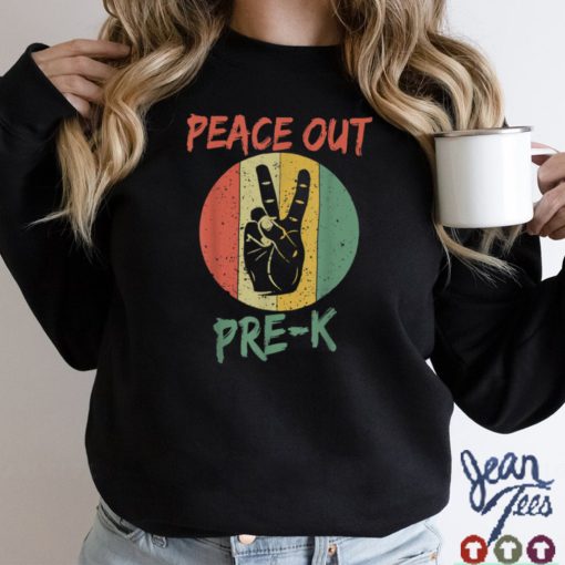 Peace Out Pre K Funny End Of School Year Teacher Student T Shirt tee