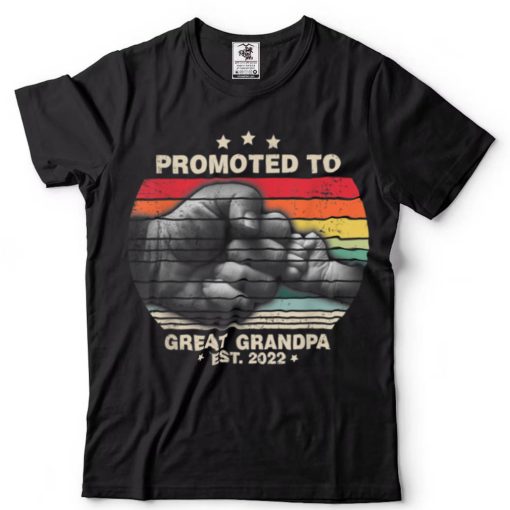 Promoted To Great Grandpa Est 2022 Men First Time Grandpa T Shirt tee