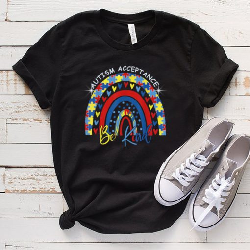 Be Kind Autism Awareness Acceptance Rainbow Choose Kindness T Shirt tee