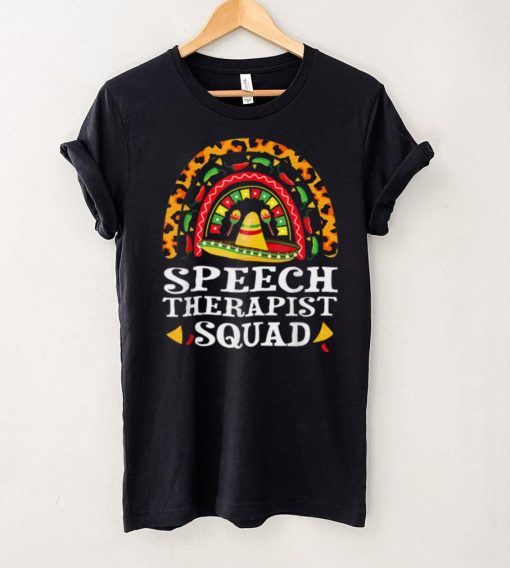 Speech Therapist Squad Cinco De Mayo Rainbow Leopard SLP T Shirt tee
