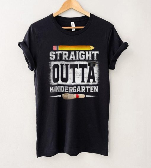 Straight Outta Kindergarten Pencil Class Of 2022 Graduation T Shirt tee