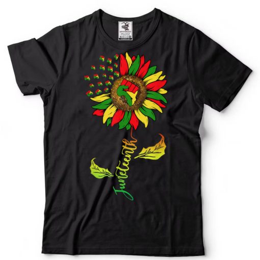 Sunflower Fist Juneteenth Black History African American T Shirts tee