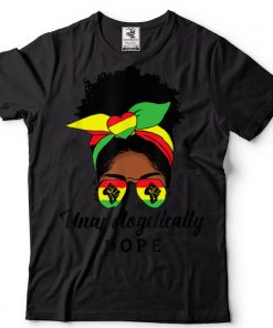Unapologetically Dope Black Women Messy Bun Juneteenth 1865 T Shirt tee