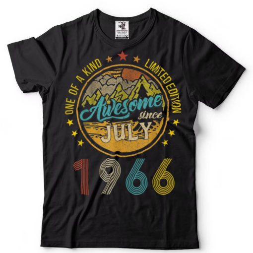 Vintage 56th Birthday Awesome Since July 1966 Epic Legend T Shirt tee