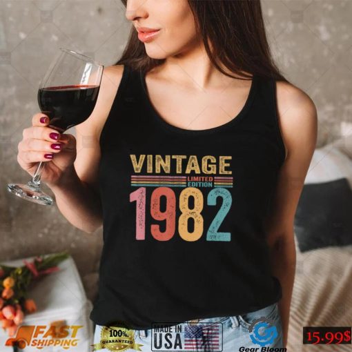 Vintage Limited Edition 1982   40 Year Old Birthday Gifts T Shirt