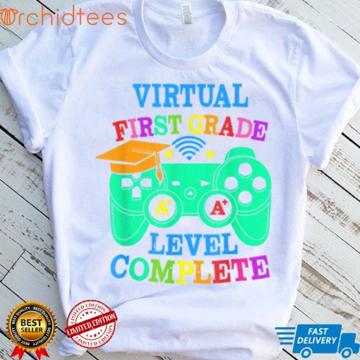 Virtual 1st Grade Graduation Level Complete Video Gamer T Shirt, sweater